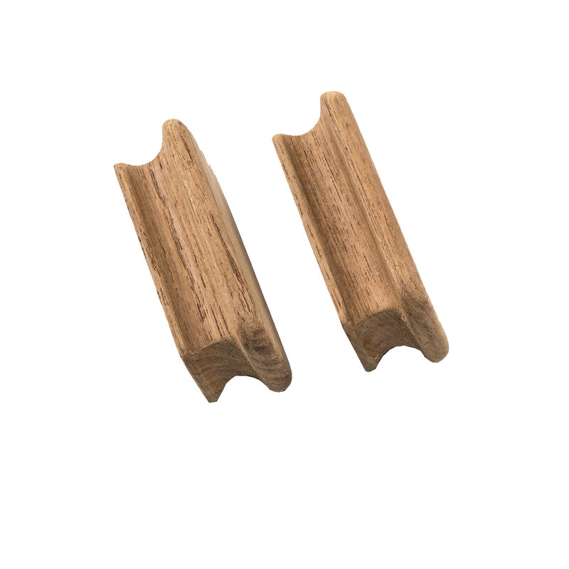HomeRoots Set of Two Brown Teak Wood Drawer Pull Knobs image number 5