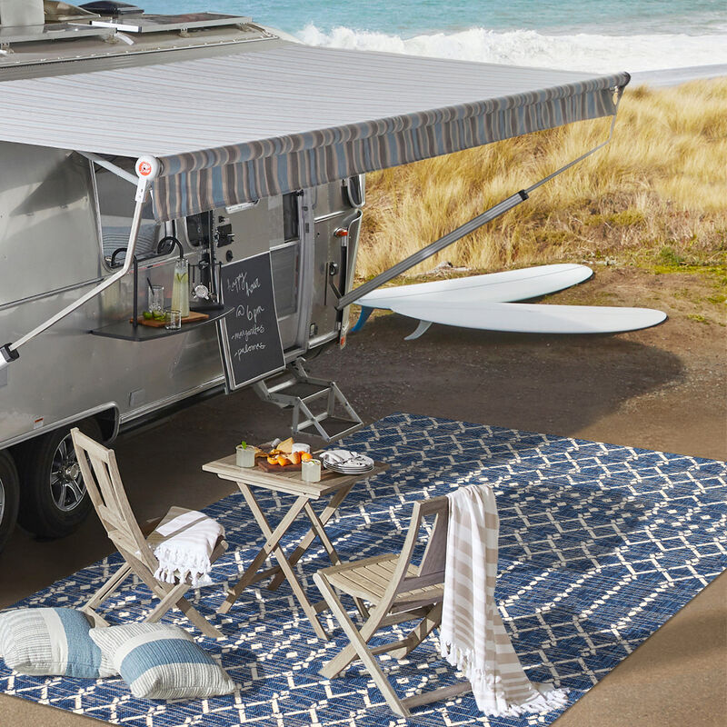 Ourika Moroccan Geometric Textured Weave Indoor/Outdoor Area Rug