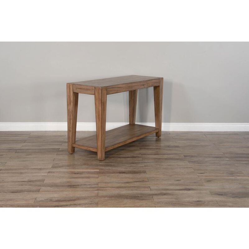 Sunny Designs Doe Valley 50 Mid-Century Mahogany Wood Sofa Table in Taupe Brown