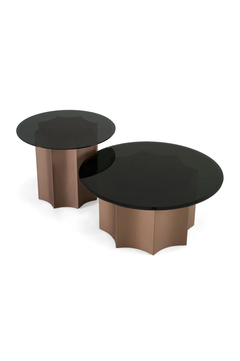 Black Glass Nesting Coffee Tables (2) | OROA Modern Ingram image number 3