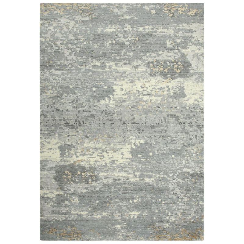 Hybrid Cut Pile Wool/ Tencel Rug, 5' x 8'