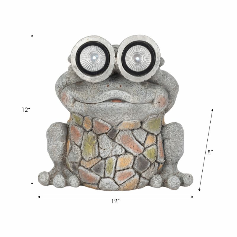 Frog w/Solar Goggles Statue