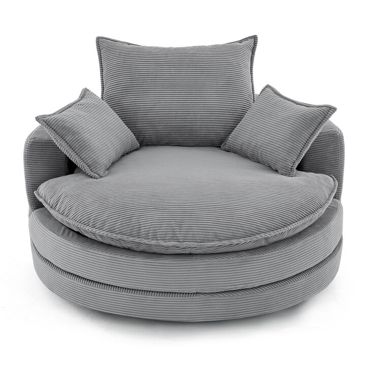 Merax 360&deg; Swivel Sofa Chair Accent Barrel Chair