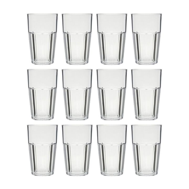 Casablanca dia.3.25" h:5.25" 14 oz. Round Clear Polycarbonate Tumbler (Set of 12)