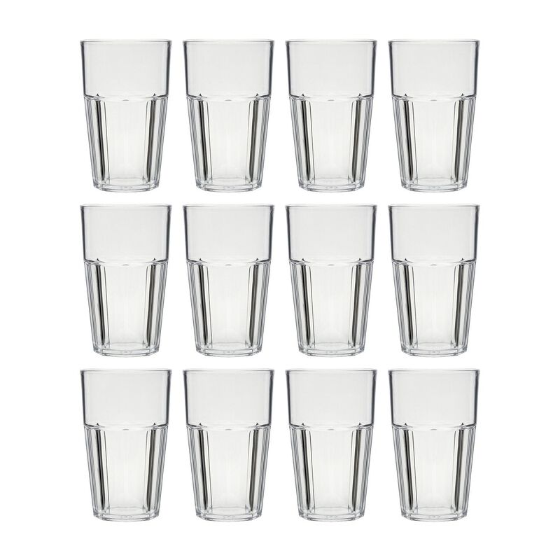 Casablanca dia.3.25" h:5.25" 14 oz. Round Clear Polycarbonate Tumbler (Set of 12) image number 0