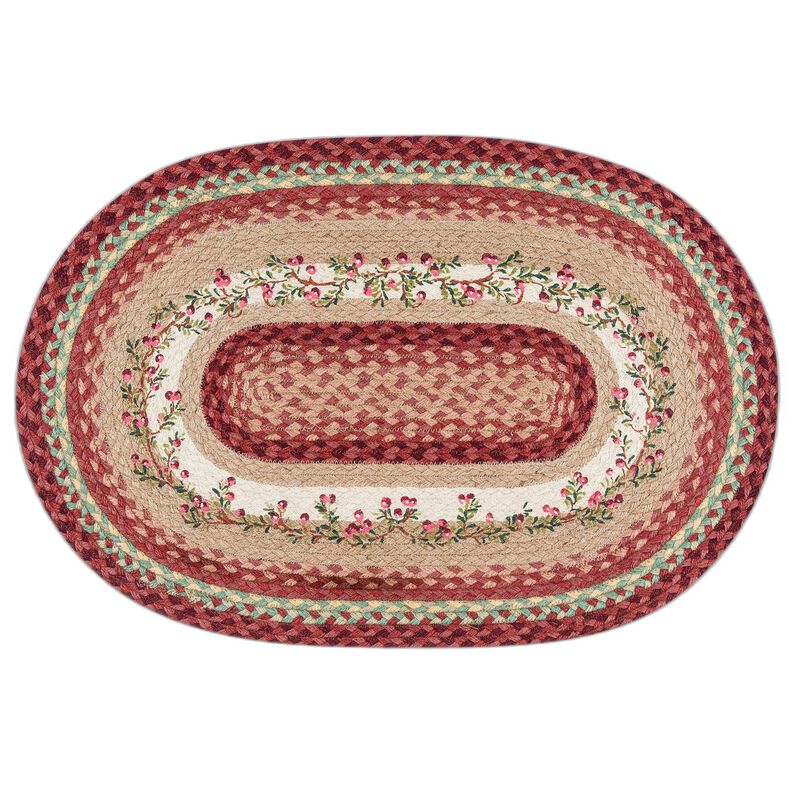 Earth Rugs Op-390 Cranberries Oval Patch 20 X 30 image number 0
