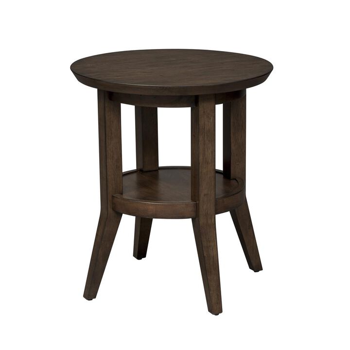 Liberty Furniture Ventura Blvd Round End Table in Bronze Spice
