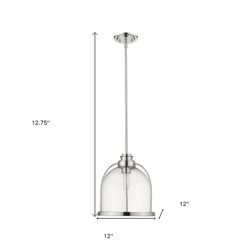 Hivvago Stanton 1-Light Polished Nickel Pendant