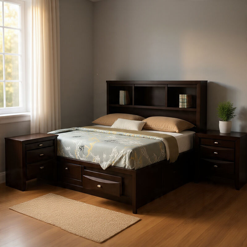 Bedroom Set, Wood &ndash; 2 Piece Set with Nightstand image number 8