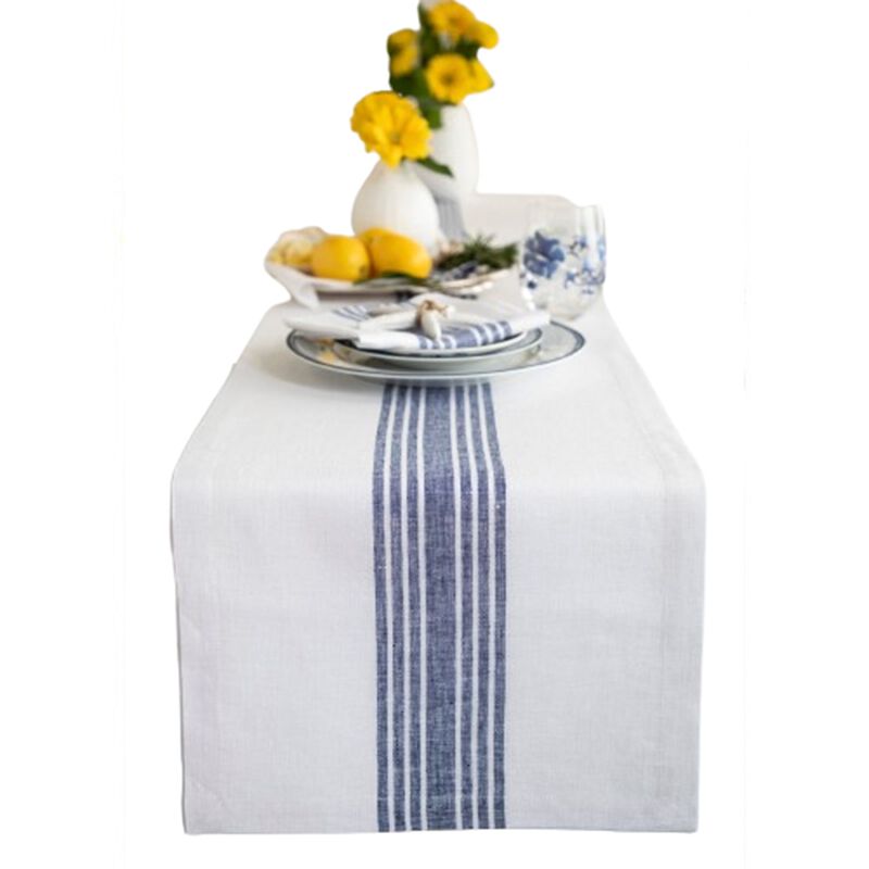 Solino Home 100% Pure Linen Table Runner - Farmhouse