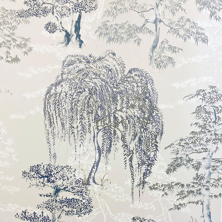 Midori Grey Trees Wallpaper