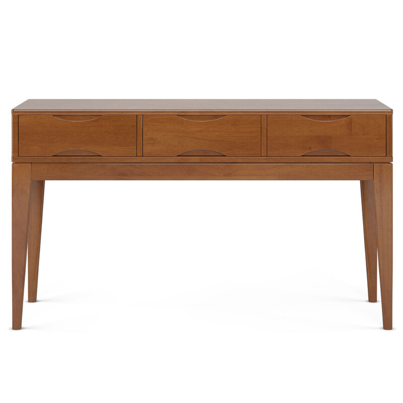 Harper SOLID HARDWOOD 54 inch Wide Mid Century Modern Console Sofa Table in Teak Brown image number 2