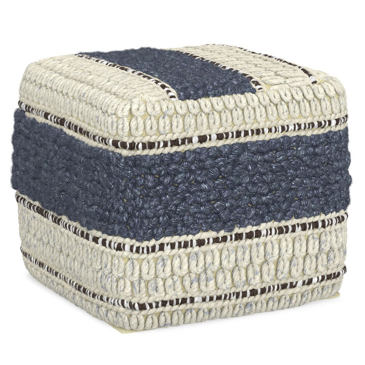 Simpli Home Grady Square Pouf