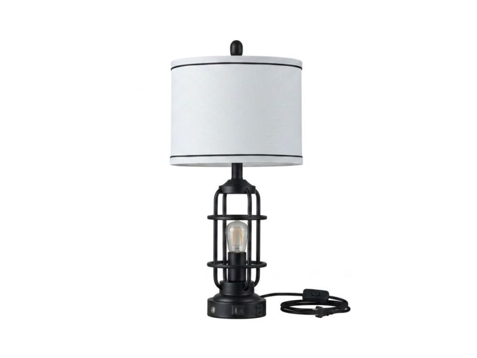26 Modern Lamp Living Room Industrial 3 Way Dimmable Beside Table USB Charging