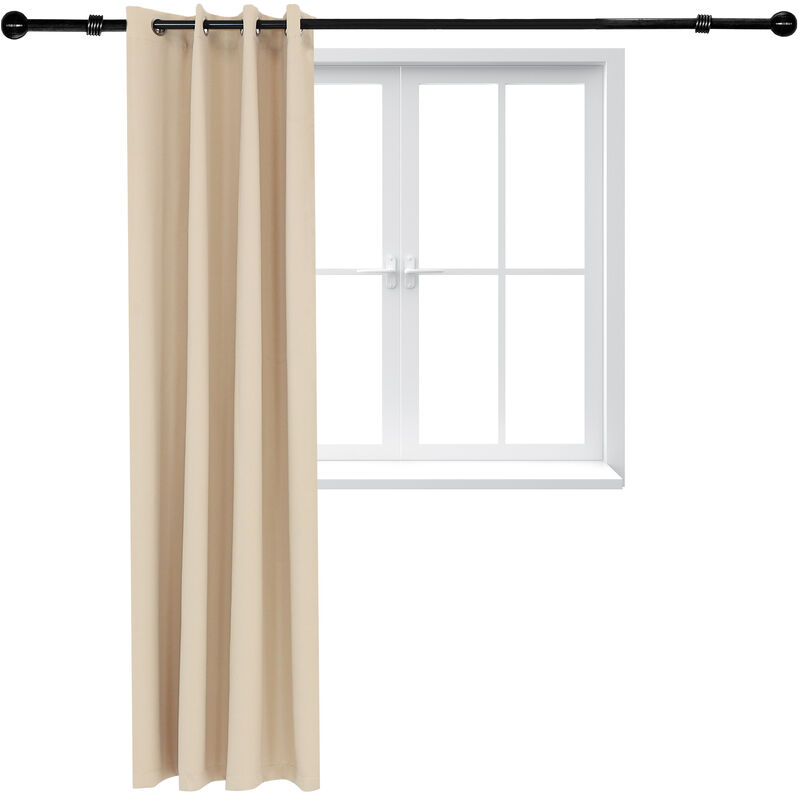 Sunnydaze Room Darkening Curtain Panel - Beige - 52 in x 96 in