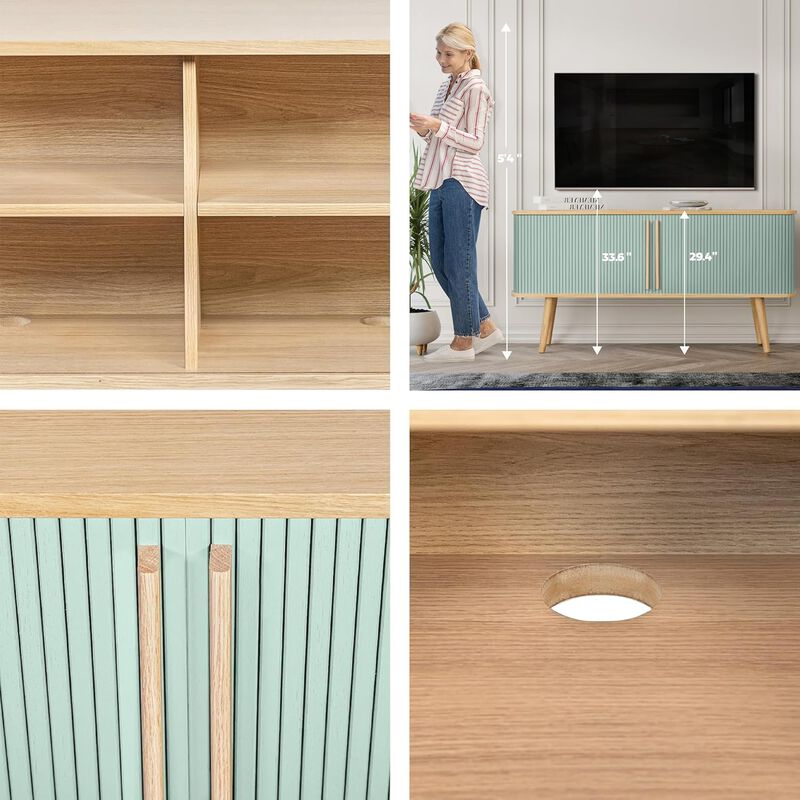 SLIDDO 53'' Sideboard with Doors and Shelves - Credenza.