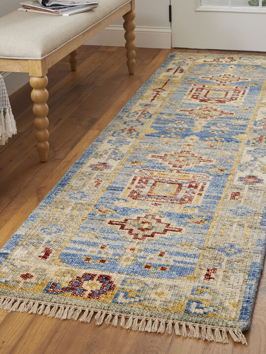 Fillmore 6944F 3' x 5' Blue/Yellow/Red Rug
