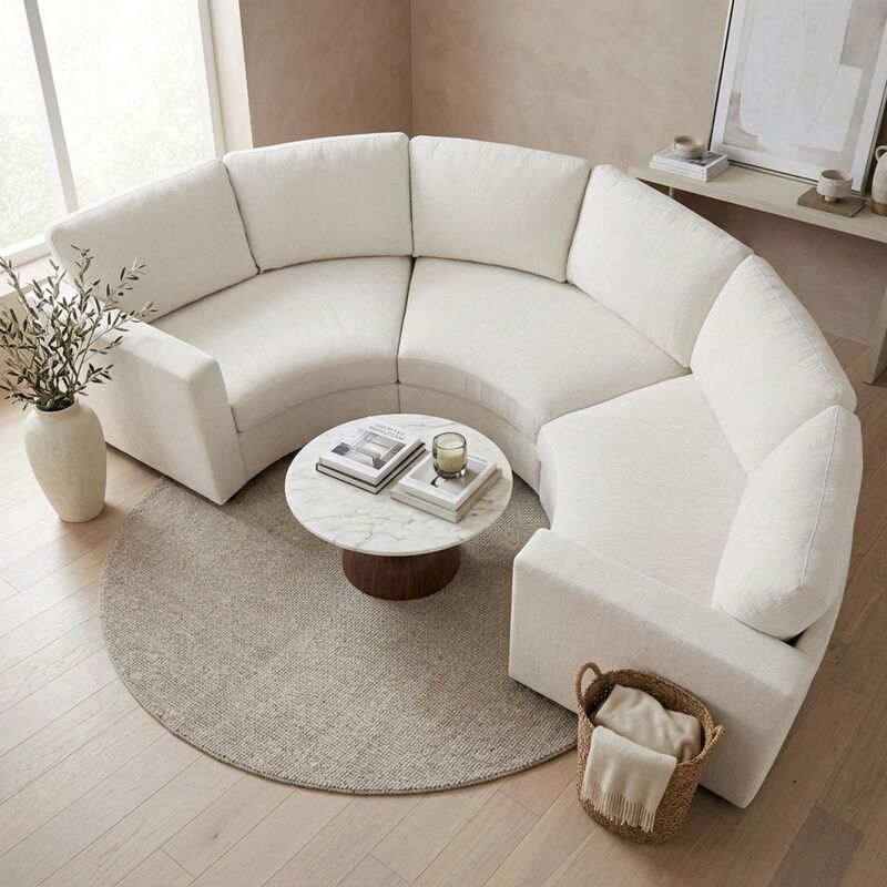 Blesbe Curved Modular Sectional Sofa image number 2