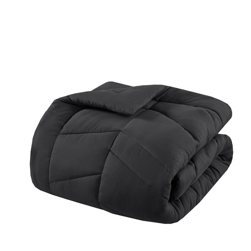 Gracie Mills Solid Quilted Chevron Comforter Set with 350 GSM Polyfill