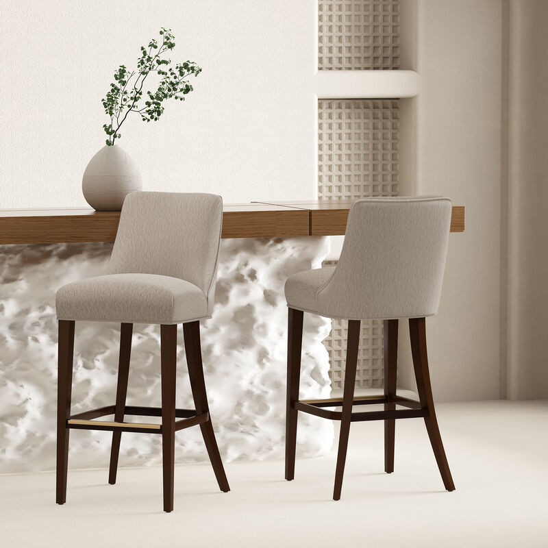 Beever Gray Bar Stools (Set of 2)