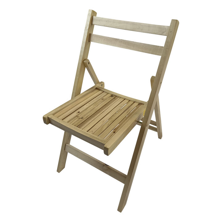 Furniture Slatted Wood Folding Special Event Chair - Wood, Set of 4, FOLDING CHAIR, FOLDABLE STYLE