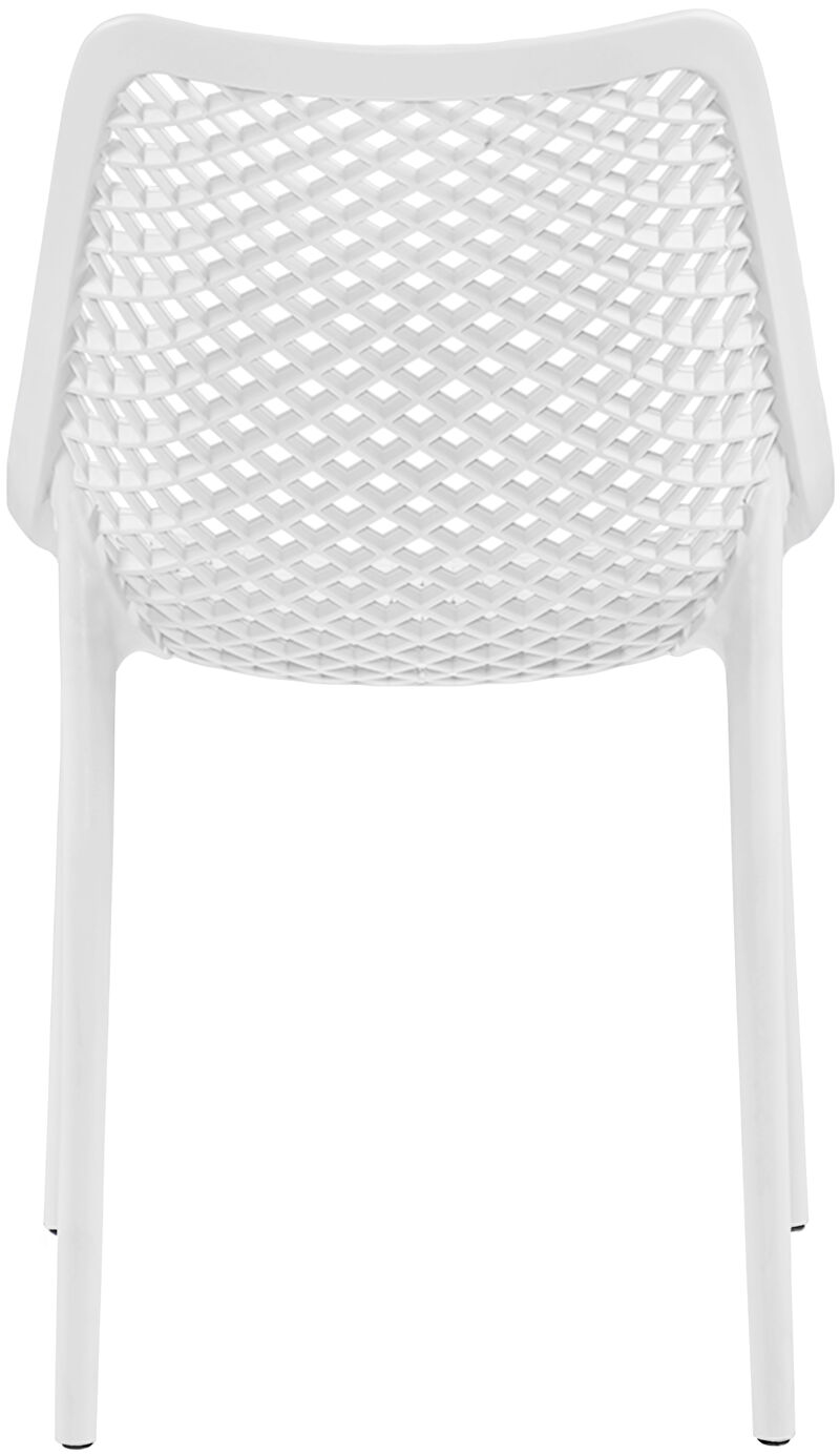 Meridian Furniture Mykonos White Outdoor Patio Dining Chair, Set of 4
