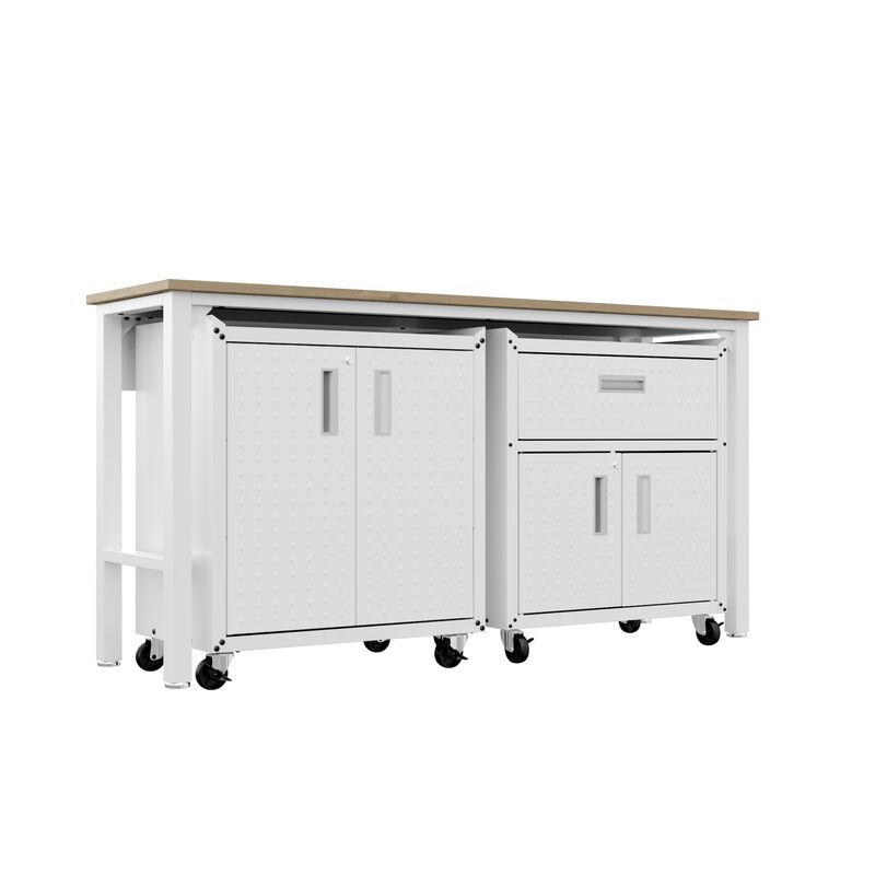 Fortress White 3-Piece Garage Set