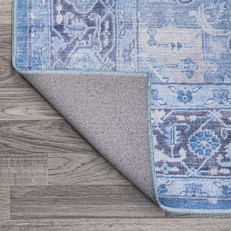 Maris Ornate Medallion Machine-Washable Area Rug