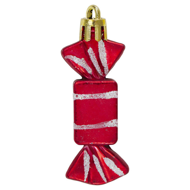 8ct Red and White Peppermint Shatterproof Christmas Ornaments 2.25" image number 0
