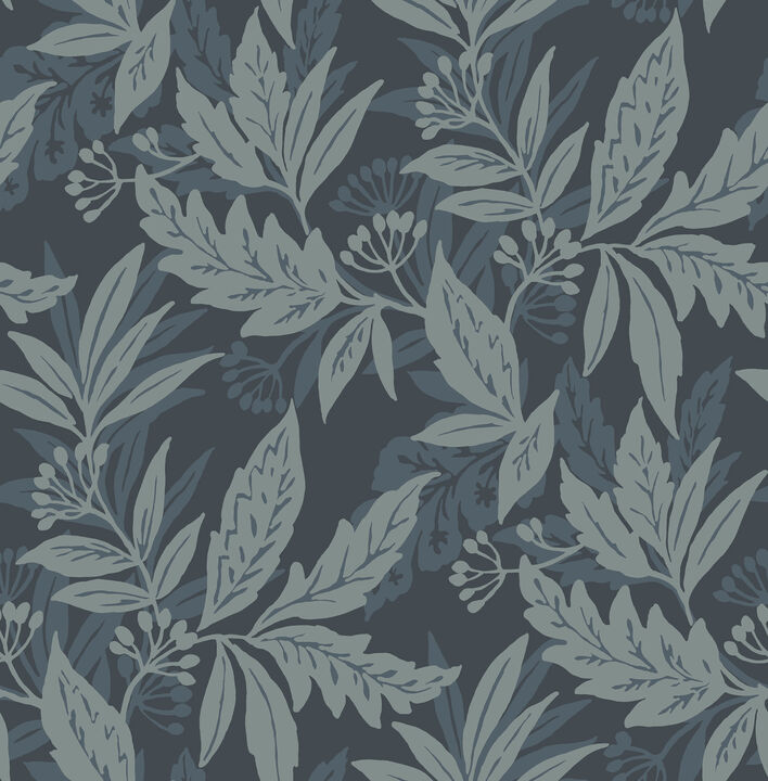 Anita Teal Woodland Floral Wallpaper