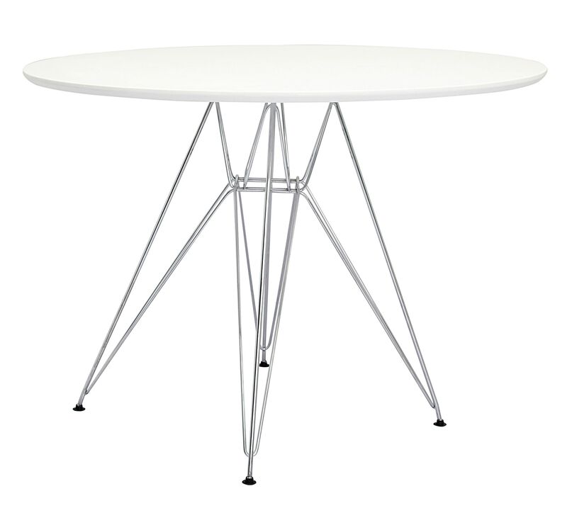 Black PU Seat, Chrome Base Stool. image number 0