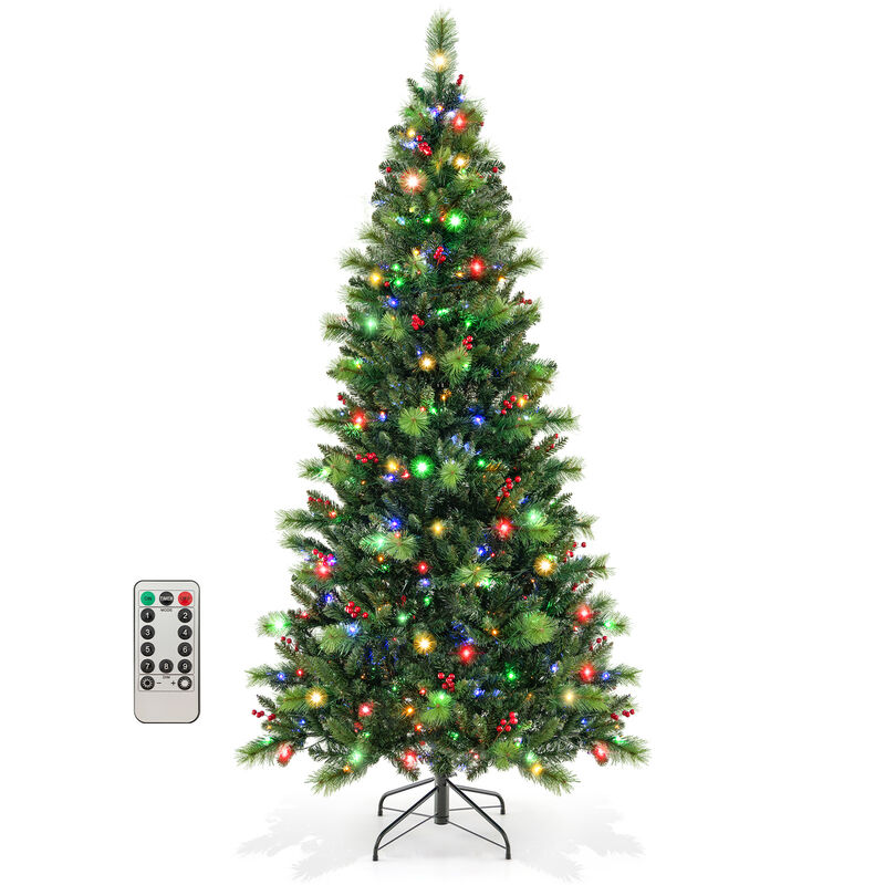 Pre-Lit Artificial Christmas Tree for Holiday Decoration and Festive Ambience