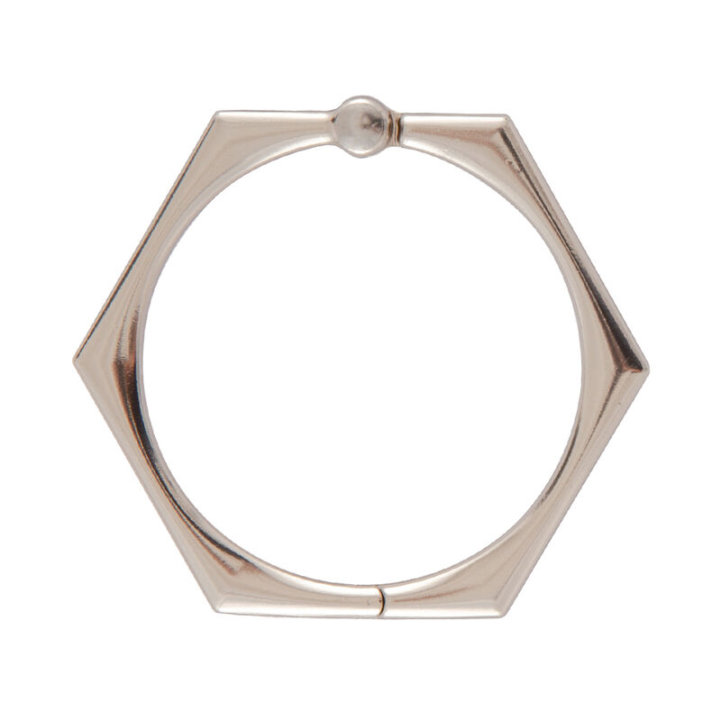 Rust-Proof Hexagon-Shaped Shower Curtain Hooks with Clasp Closure, Set of 12 image number 0