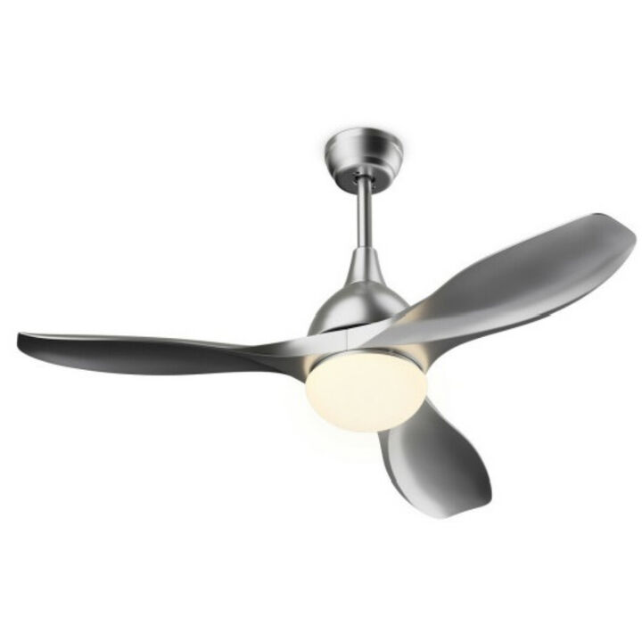 Modern 48" Ceiling Fan with Dimmable LED Light and Remote Control Reversible Blades