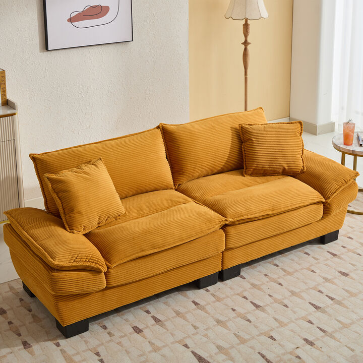 Comfortable Upholstered Corduroy Sofa