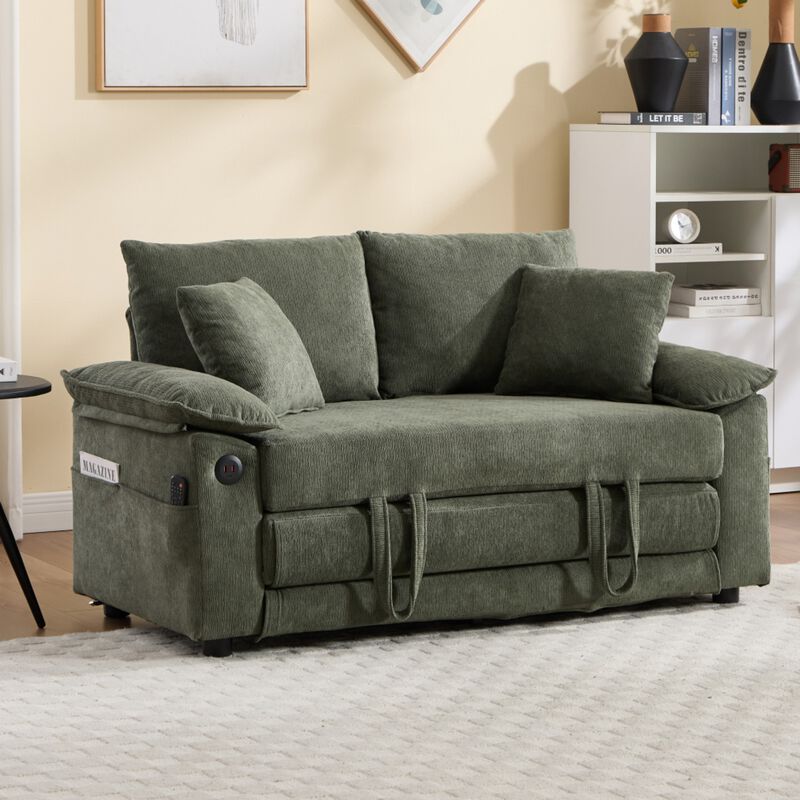 Jidpop 3-in-1 Upholstered Futon Sofa image number 2