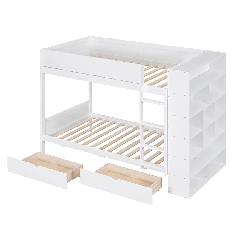 Merax Storage Bunk Bed With 2 Drawers