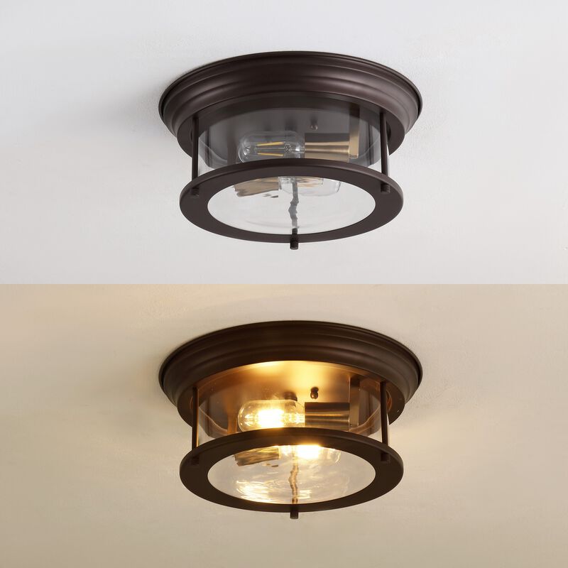 Lauren Metal/Glass LED Flush Mount