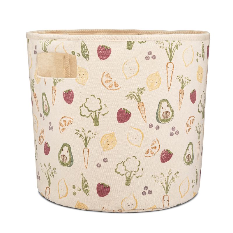 Clementine Fruits & Veggies Canvas Storage Bin image number 0