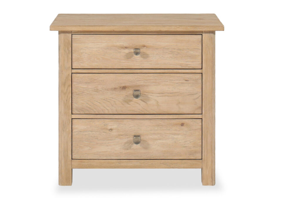 Driftwood Three-Drawer Nightstand
