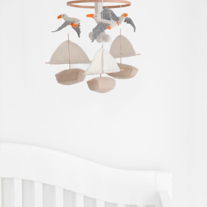 Sailboats and Seagulls Mobile