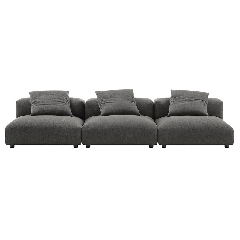 Solace 3-Piece Modular Upholstered Fabric Sofa image number 4