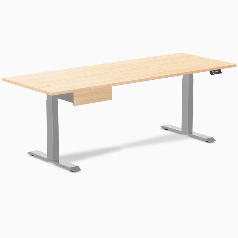 Desky Dual Hardwood Standing Desk With Drawer image number 0