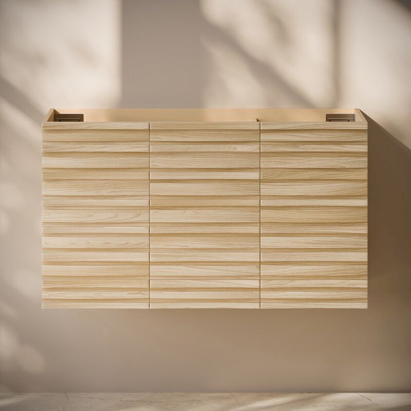 Cascade 36" Wall-Mounted Bathroom Vanity Cabinet without Top in Natural Oak image number 5