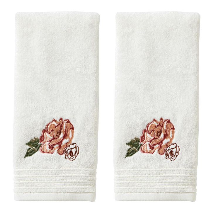 SKL Home Holland Floral Hand Towels - Set of 2 - 16x26", Vanilla