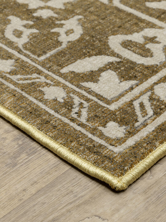 Intrigue 2'3" x 7'6" Gold Rug