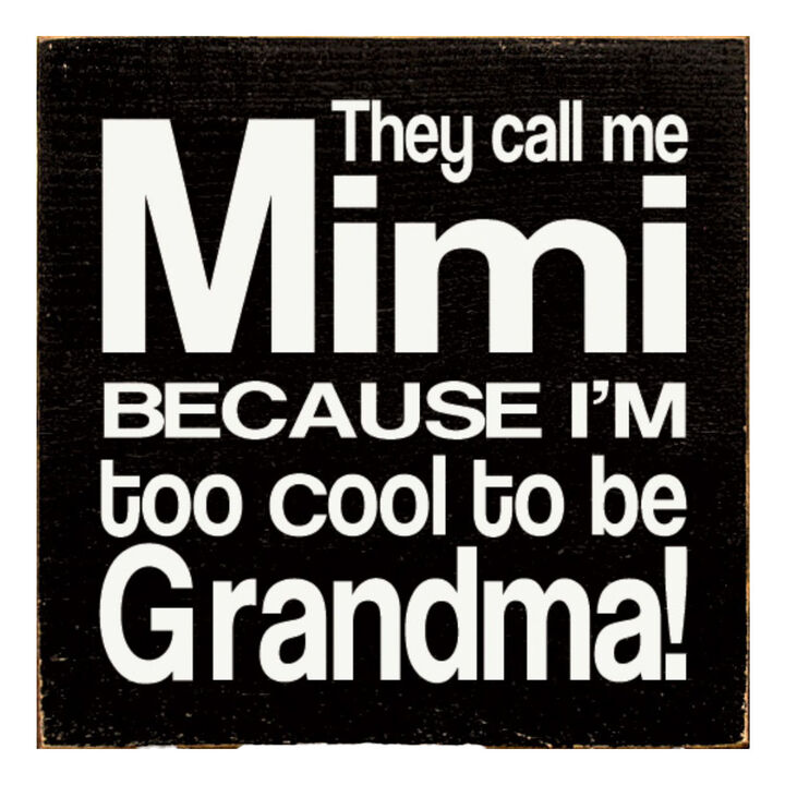 Solid Pine Mimi Quote Wall Sign for Home Decor and Grandparent Gift