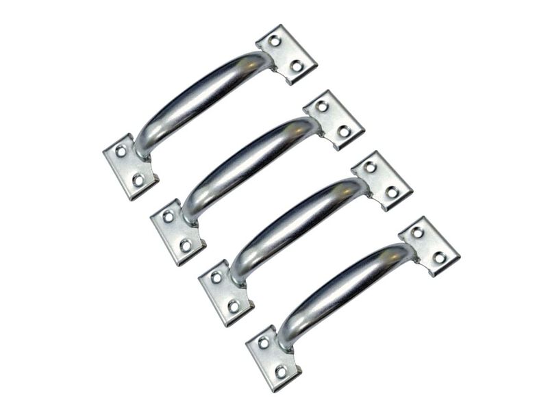 QCAA Door Pull, 6-1/2"", Steel, Zinc, 4 Pack, Made in Taiwan