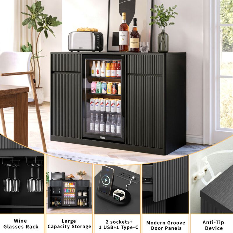 Mubgag Wood Wine Storage Cabinet image number 4