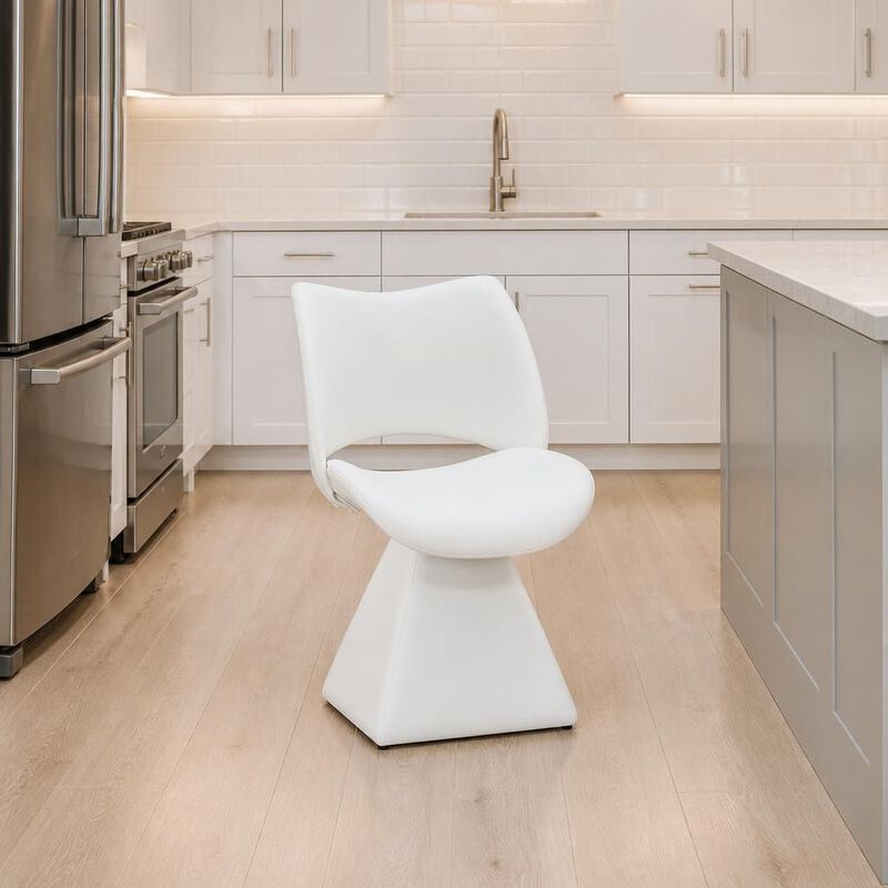 GOODSILO Swivel High-Back Upholstered Dining Chair with Sturdy Hardwood Frame, Comfortable Cushioned Seating for Multi-Use Spaces image number 2